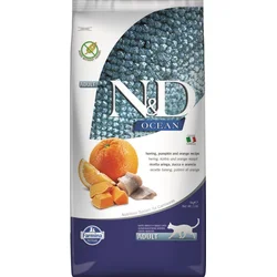 N&D OCEAN CAT Adult Herring, Pumpkin & Orange 5kg granule pro kočky