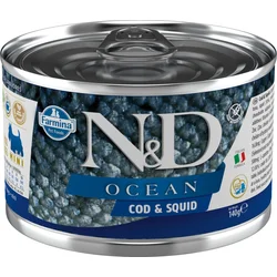 N&D OCEAN DOG Adult Codfish & Squid Mini 140g konzerva pro psy