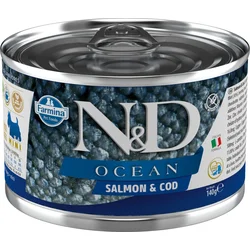 N&D OCEAN DOG Adult Salmon & Codfish Mini 140g konzerva pro psy