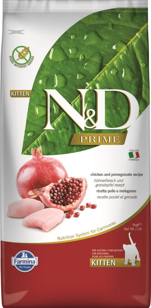 N&D PRIME CAT Kitten Chicken & Pomegranate 5kg granule pre mačiatka