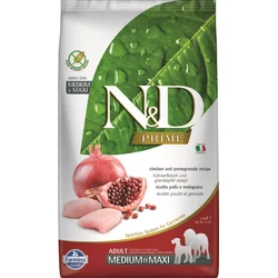 N&D PRIME DOG Adult M/L Chicken & Pomegranate 2,5kg granule pre psov