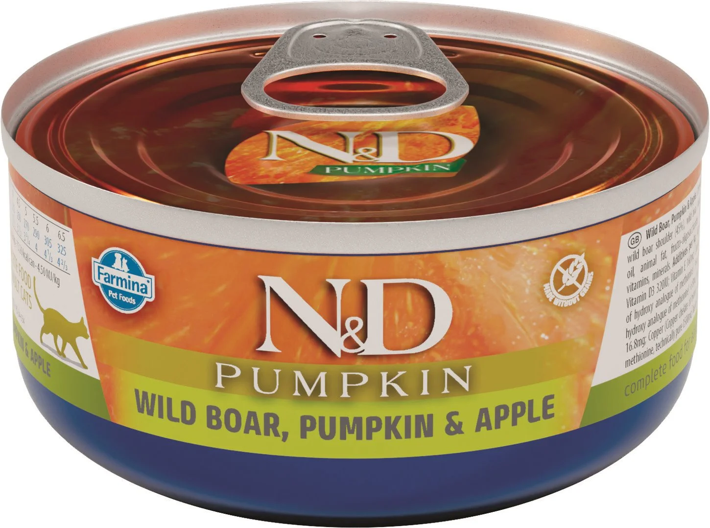 N&D PUMPKIN CAT Adult Boar & Apple 70g konzerva pro kočky