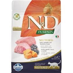 N&D PUMPKIN CAT Neutered Lamb & Blueberry 300g granule pro kastrované kočky