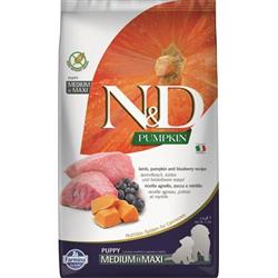 N&D PUMPKIN DOG Puppy M/L Lamb & Blueberry 2,5kg granule pre šteňatá