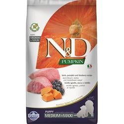 N&D PUMPKIN DOG Puppy M/L Lamb & Blueberry 2,5kg granule pro štěňata