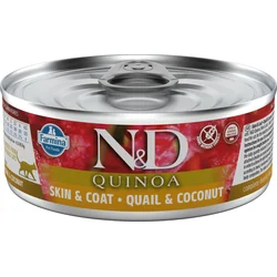 N&D QUINOA CAT Adult Quail & Coconut 80g konzerva pre mačky
