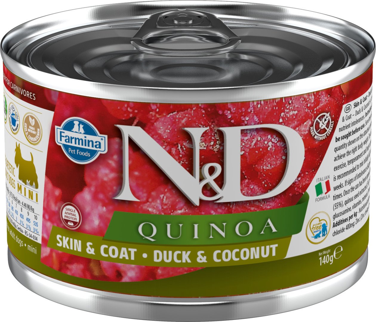 N&D QUINOA DOG Adult Duck & Coconut Mini 140g konzerva pro psy