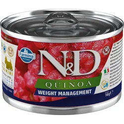 N&D QUINOA DOG Adult Weight Management Lamb & Brocolli Mini 140g konzerva pro psy