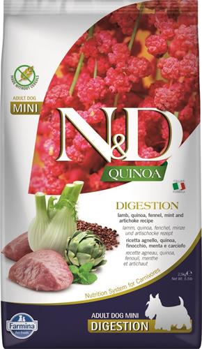 N&D QUINOA DOG Digestion Lamb & Fennel Mini 2,5kg granule pro psy