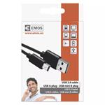 Nabíjací/dátový kábel USB-A 2.0 / mini USB-B 2.0, 2 m, čierny