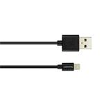Nabíjací kábel CANYON Lightning MFI-1, kompaktný, certifikovaný spoločnosťou Apple, dĺžka 1 m, čierny