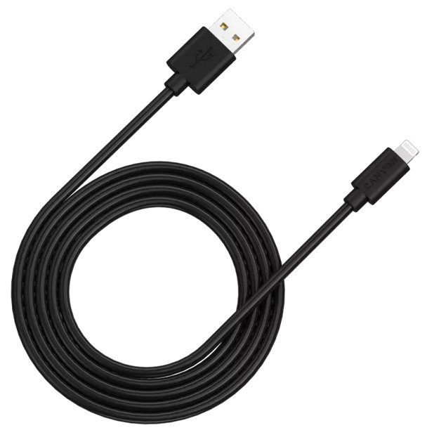 Nabíjací kábel CANYON Lightning MFI-12, 26 MB/s, 5 V/2,4 A, certifikovaný spoločnosťou Apple, dĺžka 2 m, biely