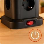 Nabíjacia stanica Huslog 15W 12xzásuvka, 2xUSB-C, 2xUSB čierna
