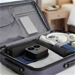 Nabíjacia stanica Huslog 15W 2xzásuvka, 2xUSB-C, 2xUSB, 1x držiak na telefón čierna