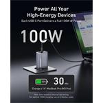 Nabíjačka Anker Prime 100W, 2xUSB-C, 1xUSB-A strieborná