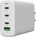 Nabíjačka CANYON CUW140ACC GaN 150 W, 3x PD, 1x QC, EÚ, biela