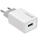 Nabíjačka ColorWay AC 1xUSB QC3.0 18W, biela