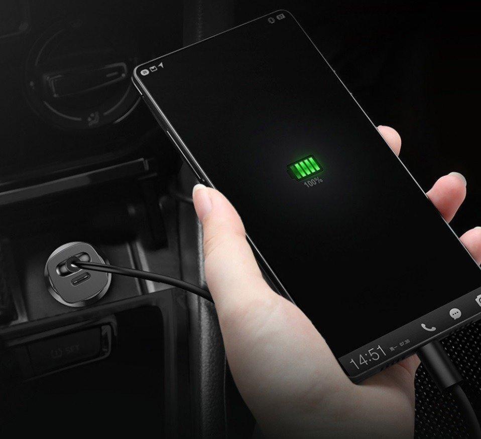 Nabíjačka do auta Baseus 30W 1x USB,1x USB-C čierna