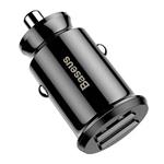 Nabíjačka do auta Baseus Grain 2x USB 5V 3,1A (čierna)
