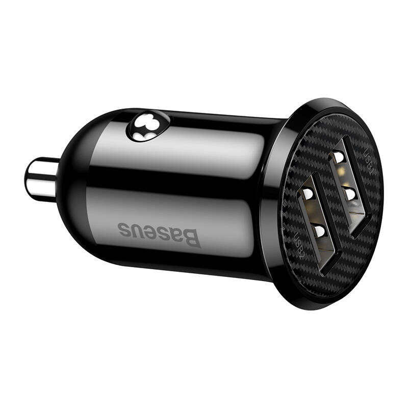 Nabíjačka do auta Baseus Grain Pro 2x USB 4,8A (čierna)