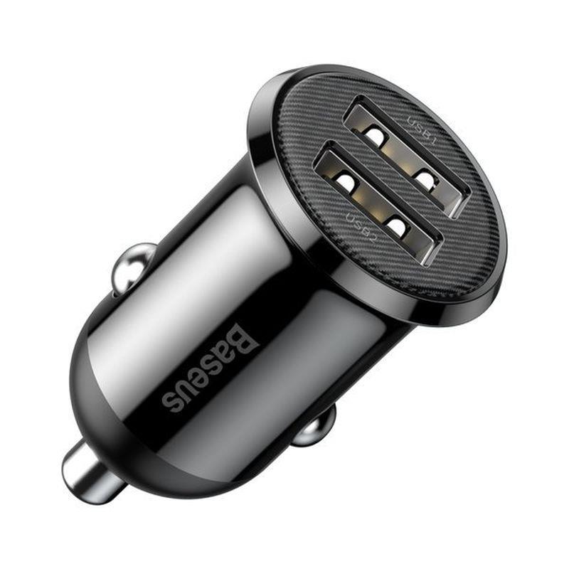 Nabíjačka do auta Baseus Grain Pro 2x USB 4,8A (čierna)