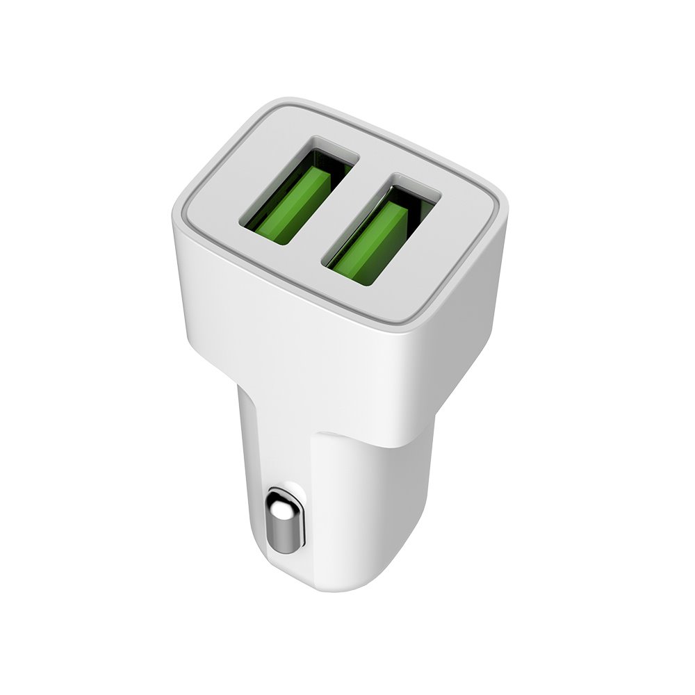 Nabíjačka do auta ColorWay 2x USB 12 W, biela