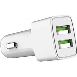 Nabíjačka do auta ColorWay 2x USB 12 W, biela