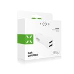 Nabíjačka do auta FIXED s výstupom 2xUSB, 15W Smart Rapid Charge, biela