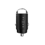 Nabíjačka do auta FIXED s výstupom USB-C a USB-A v miniatúrnom vyhotovení, podpora PD a QC 3.0, 30 W, čierna