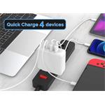 Nabíjačka Viking USB GaN 100 W, podpora PD3.0 a QC4, biela