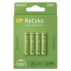 Nabíjecí baterie GP ReCyko 1000 AAA (HR03) - 4Ks