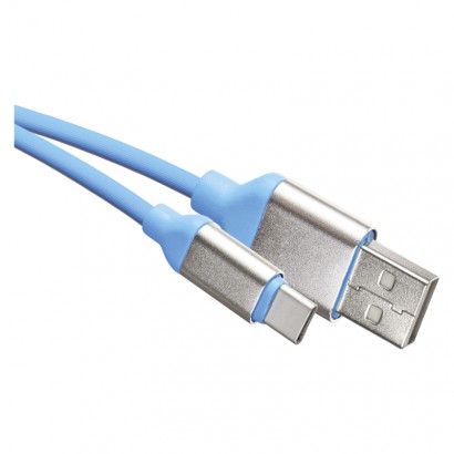 nabíjecí/datový kabel USB-A 2.0 / USB-C 2.0, 1m, modrý