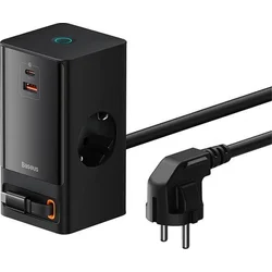 Nabíjecí stanice Baseus PowerCombo Digital 65W EU černá