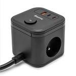 Nabíjecí stanice Huslog 20W 3xzásuvka, 2xUSB-C, 1xUSB černá