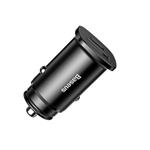 Nabíječka do auta Baseus 30W 1x USB,1x USB-C černá