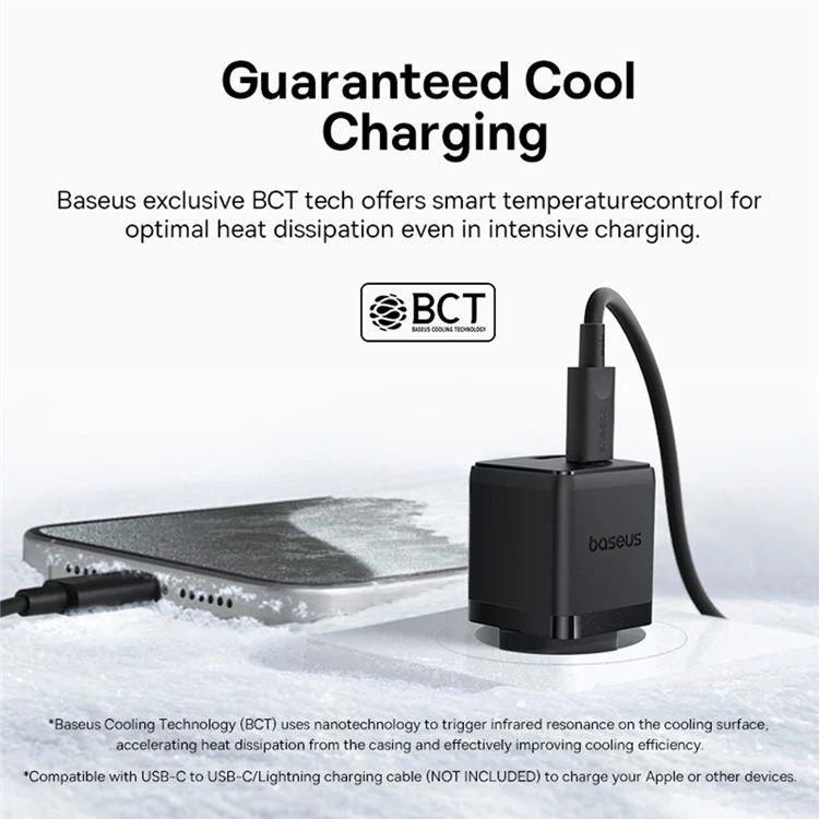 Nabíječka do sítě Baseus Palm 30W, 1xUSB, 1xUSB-C černá