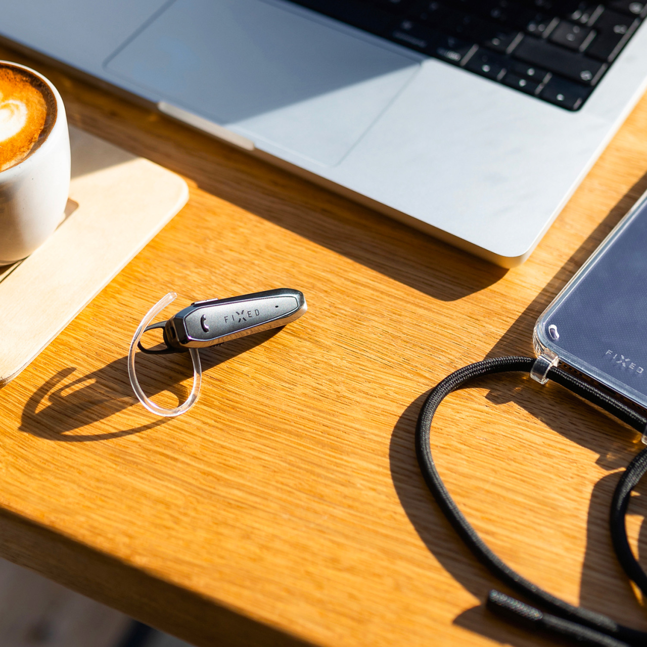Náhlavná súprava Bluetooth FIXED Talk, čierna