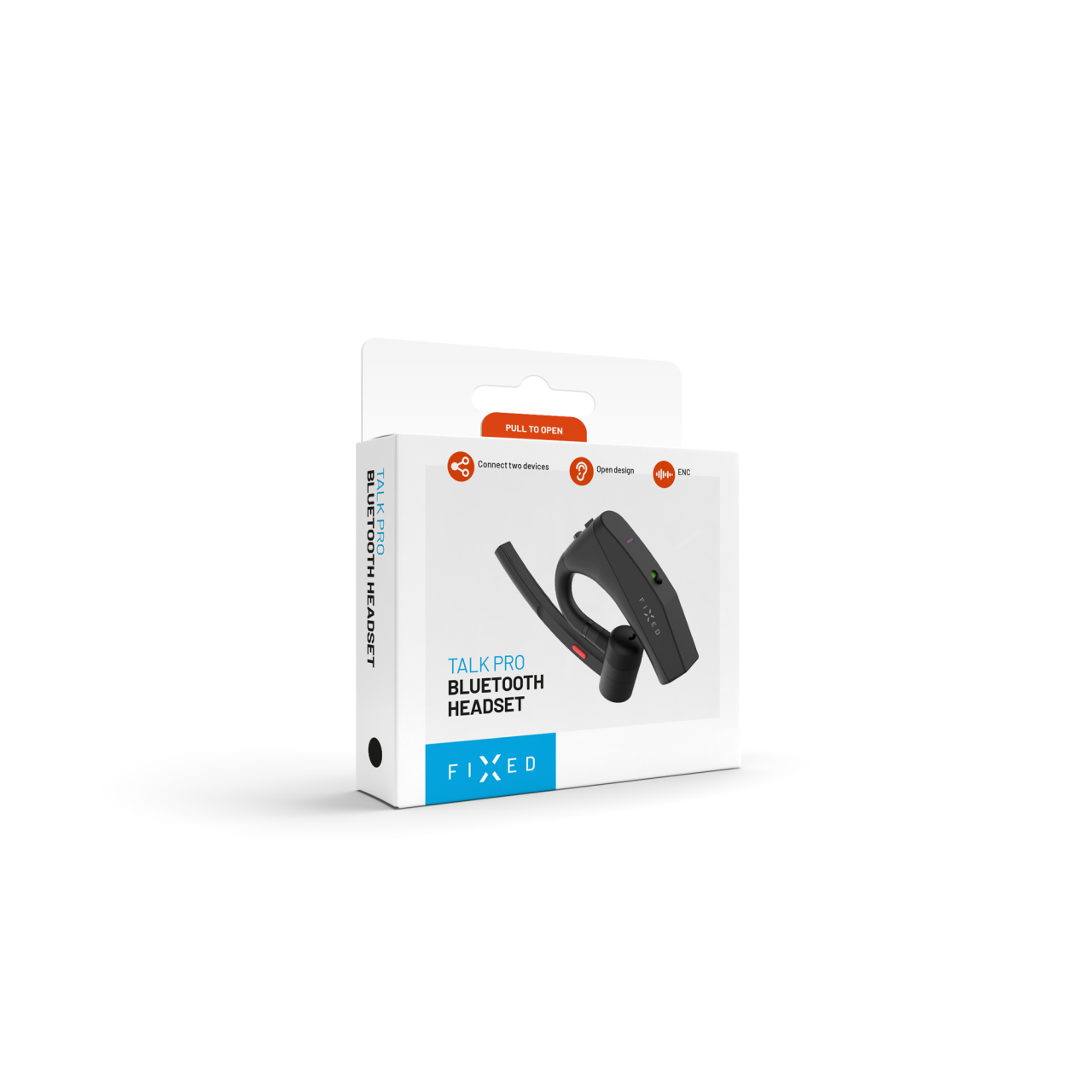 Náhlavná súprava Bluetooth FIXED Talk Pro s ENC a otvoreným dizajnom, čierna
