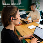 Náhlavná súprava Bluetooth FIXED Talk Pro s ENC a otvoreným dizajnom, čierna