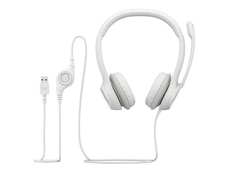 Náhlavná súprava Logitech USB H390, biela