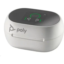 Náhlavná súprava Poly bluetooth Voyager Free 60+, adaptér BT700 USB-A, dotykové nabíjacie puzdro, biela