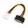 Napájací adaptér PremiumCord SATA samec - Molex 5,25" samica 17 cm