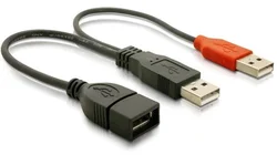 Napájací kábel Delock USB A samica na 2xUSB A samec (65306)
