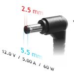Napájací zdroj Akyga AK-ND-30 12V / 5A 60W 5,5 x 2,5 mm