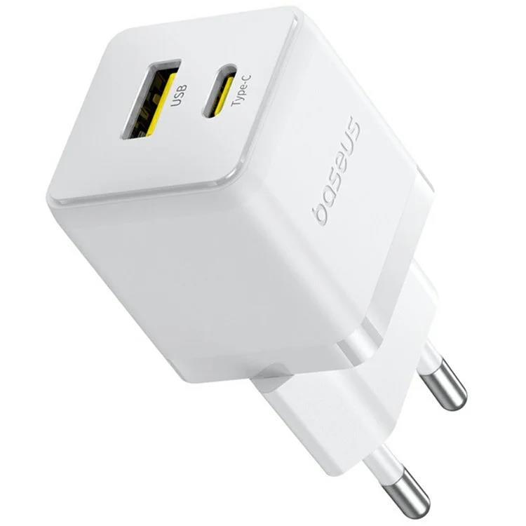 Napájacia nabíjačka Baseus Palm 20W, 1xUSB, 1xUSB-C biela