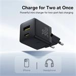 Napájacia nabíjačka Baseus Palm 30W, 1xUSB, 1xUSB-C čierna