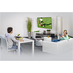 Nástenný držiak na TV Hama XL, pohyblivý, 800x600, biely/čierny