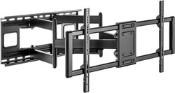 Nástenný držiak SBOX 43"–100", naklápací a otočný, nosnosť až 120 kg, čierny (PLB-7486)