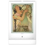 Nástěnný kalendář Alfons Mucha 2024, 33 × 46 cm