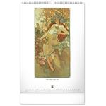 Nástěnný kalendář Alfons Mucha 2024, 33 × 46 cm